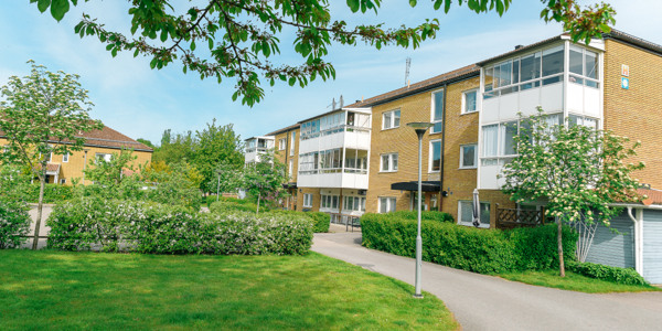 En gatuvy av Prima Plusboende Prästkragen.