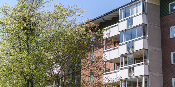 Fasad på Prima Plusboende Symfonin.