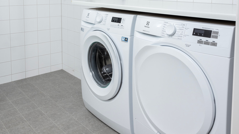 Tvättmaskin och torktumlare.